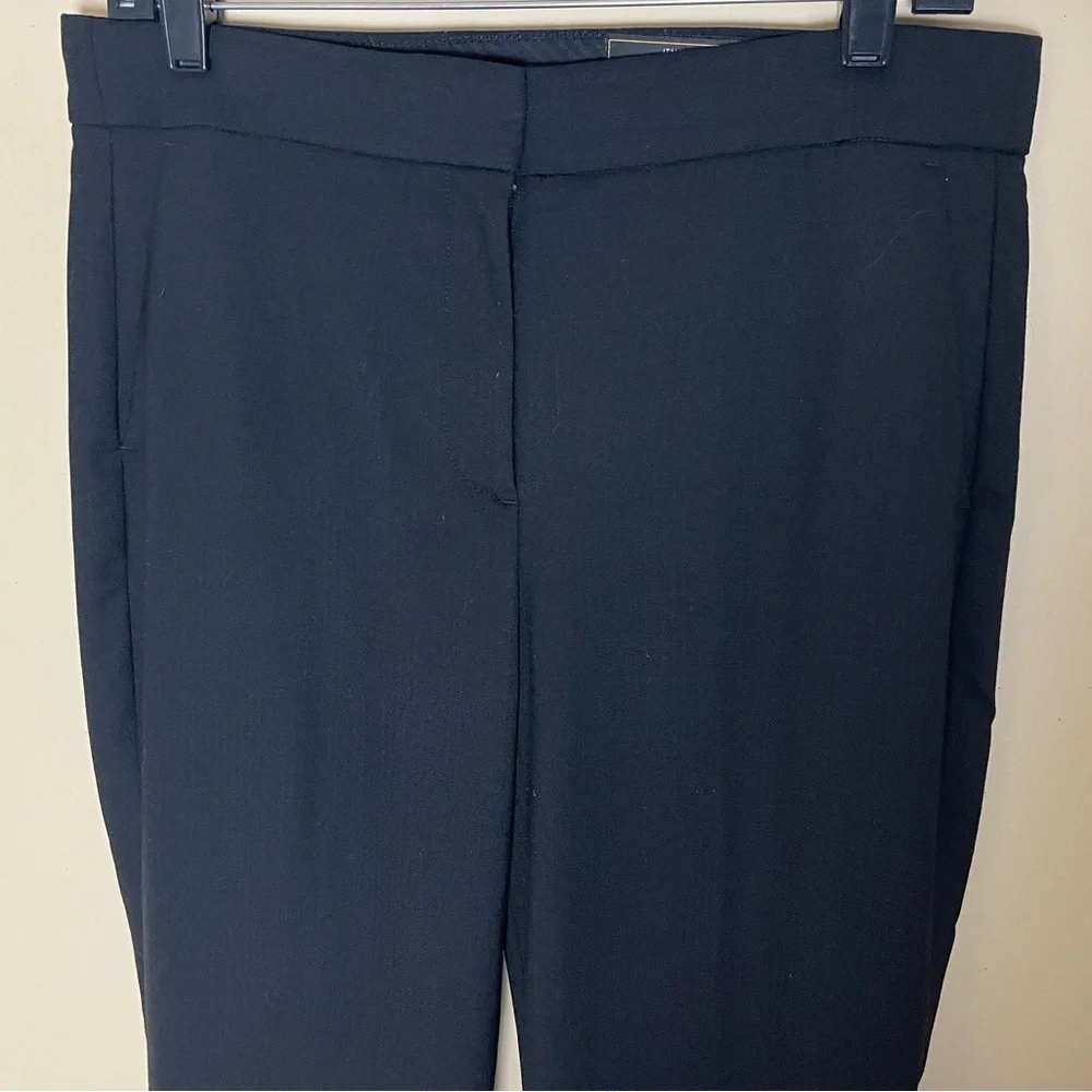 J. Crew Black Willa Trouser Pants 8 Italian Wool Nova Fides BK267 Quiet Luxury